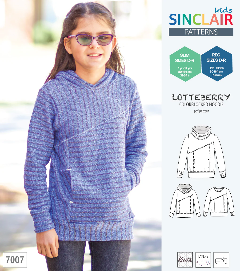 Lotteberry colorblocked hoodie and sweater for children (PDF) - Image 8
