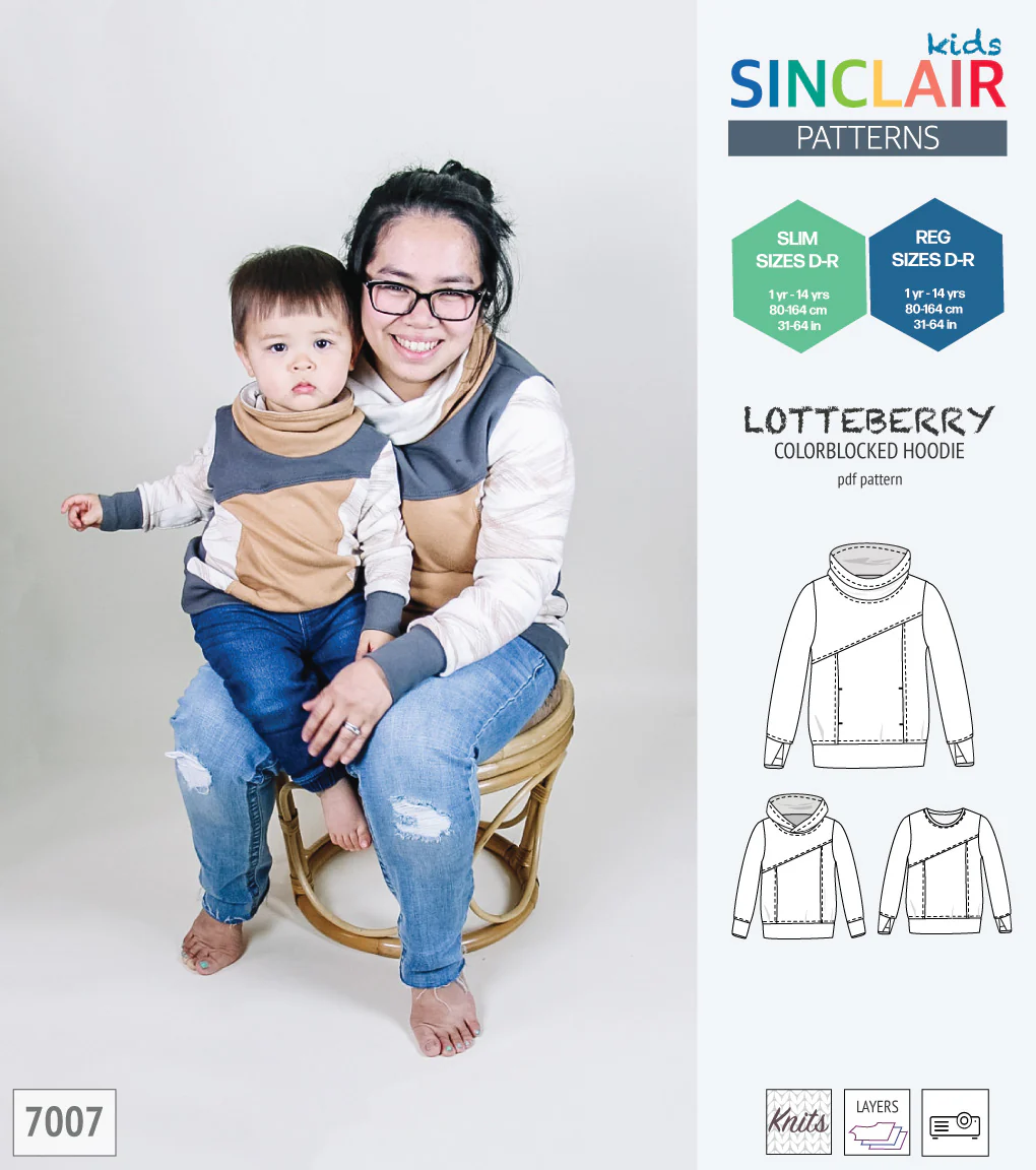 Lotteberry colorblocked hoodie and sweater for children (PDF) - Image 81