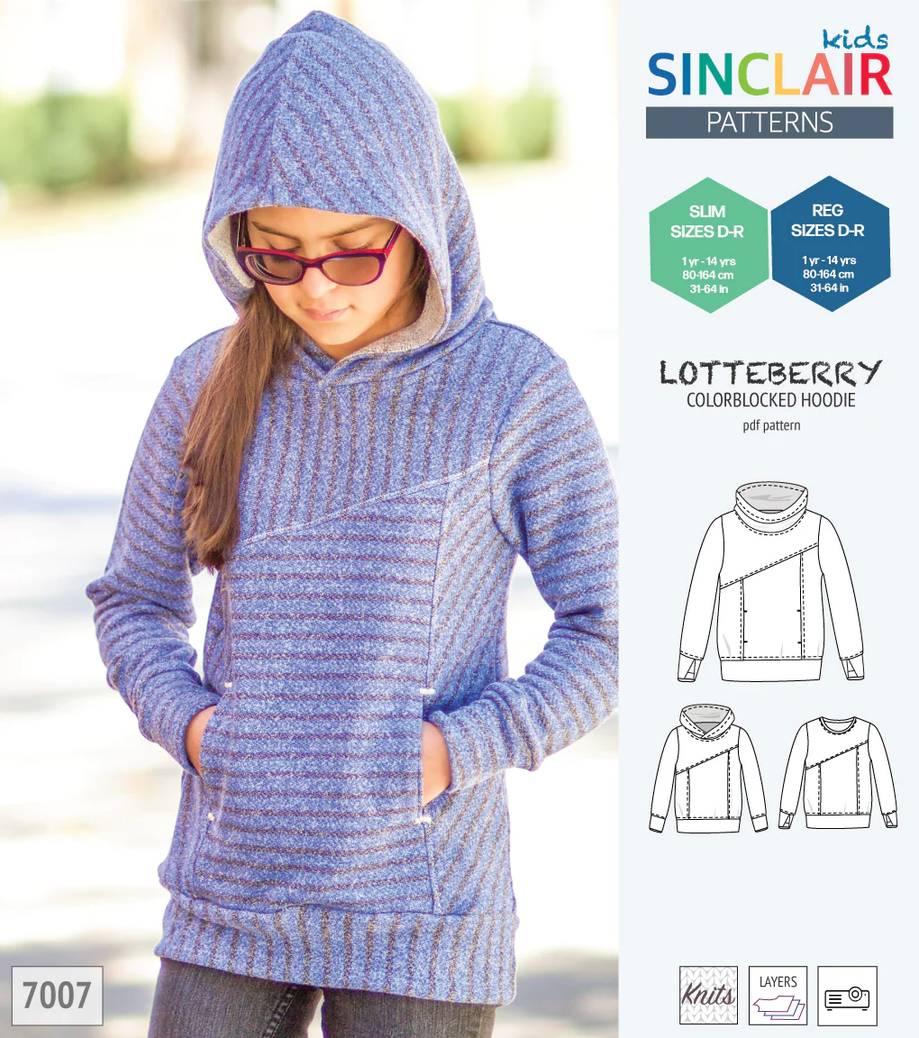 Lotteberry colorblocked hoodie and sweater for children (PDF) - Image 9