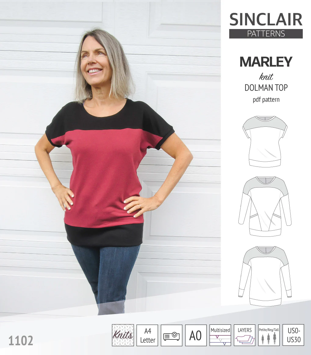 Marley dolman knit top with a yoke (PDF) - Image 10