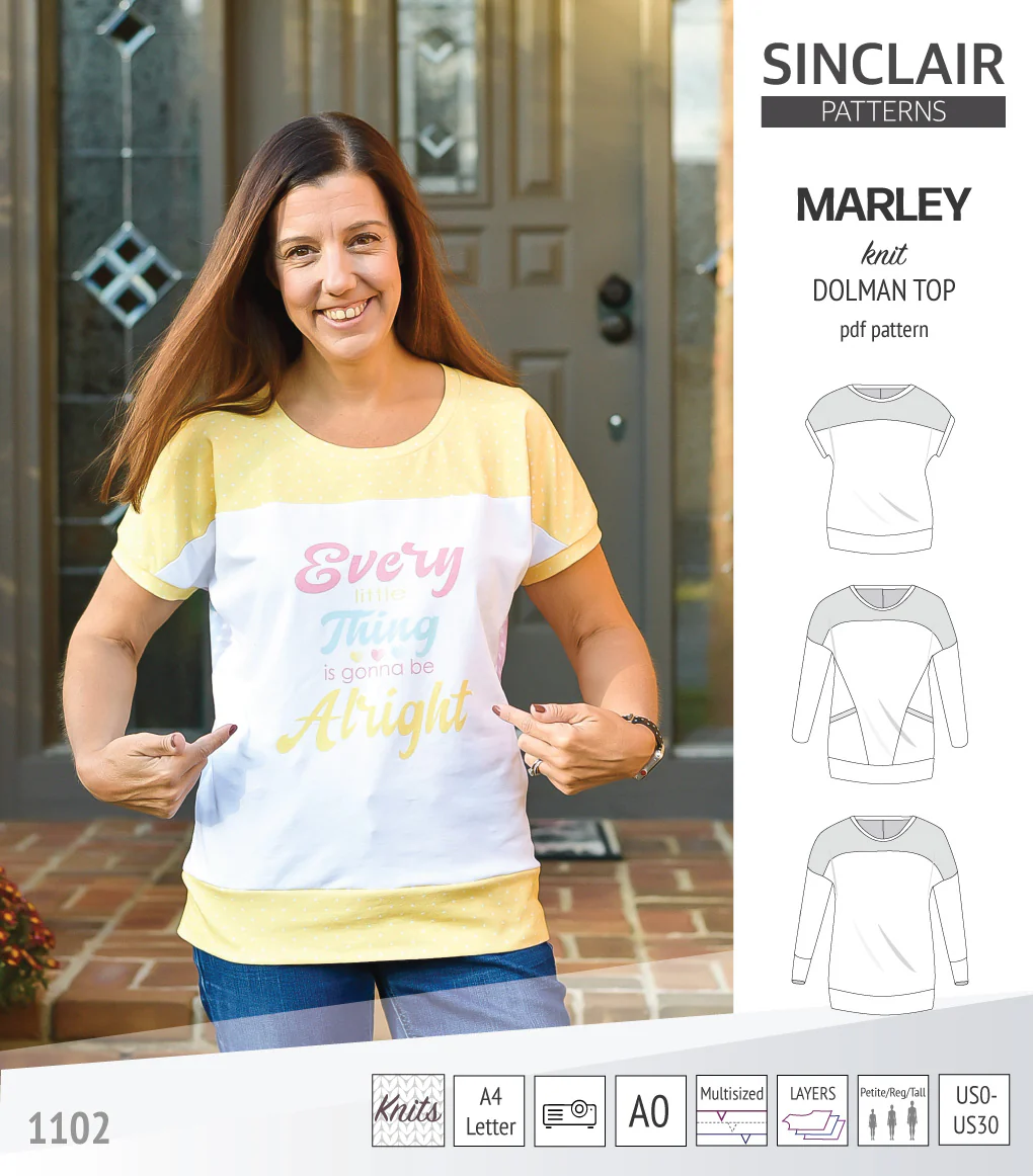Marley dolman knit top with a yoke (PDF) - Image 11