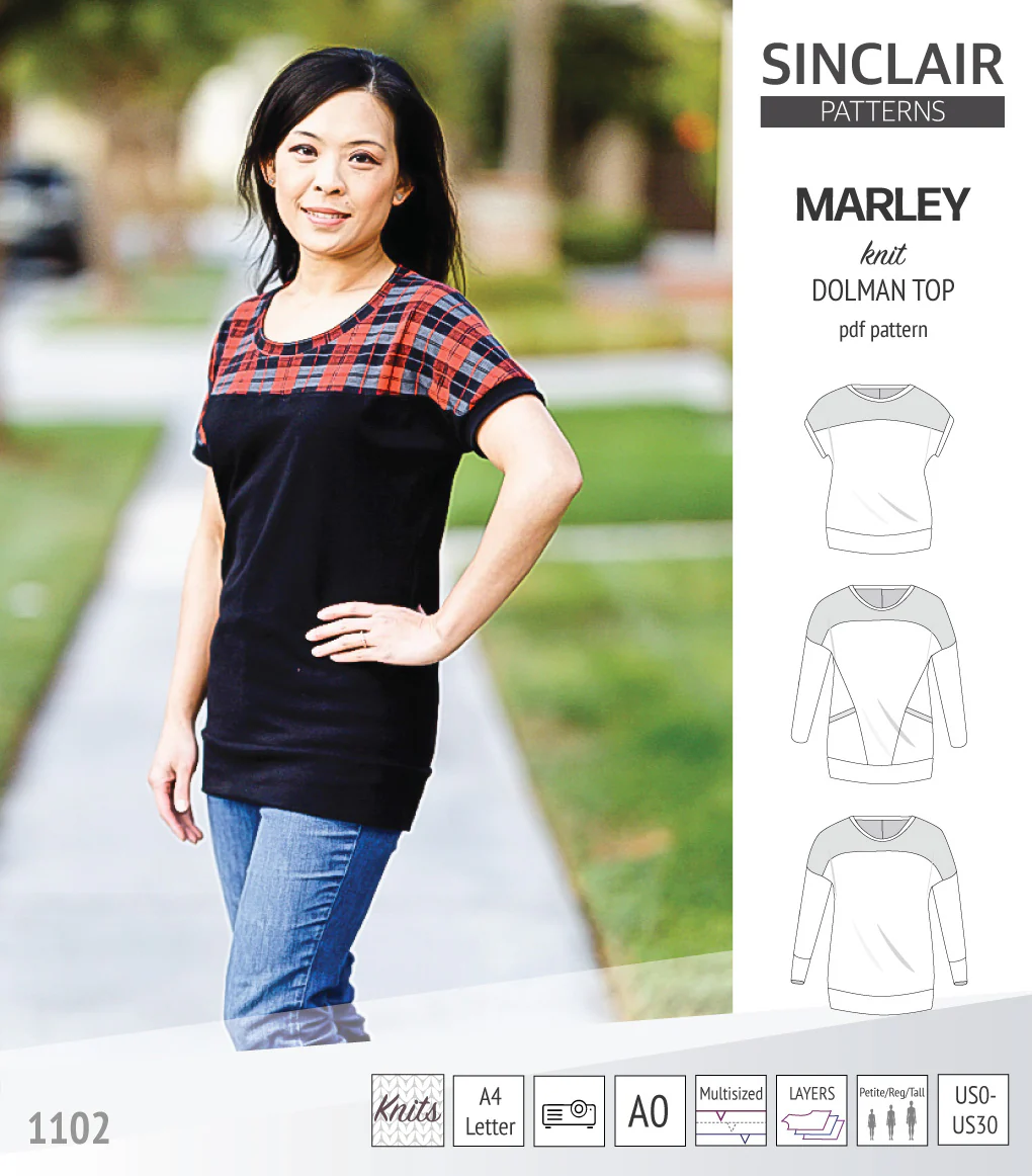 Marley dolman knit top with a yoke (PDF) - Image 13