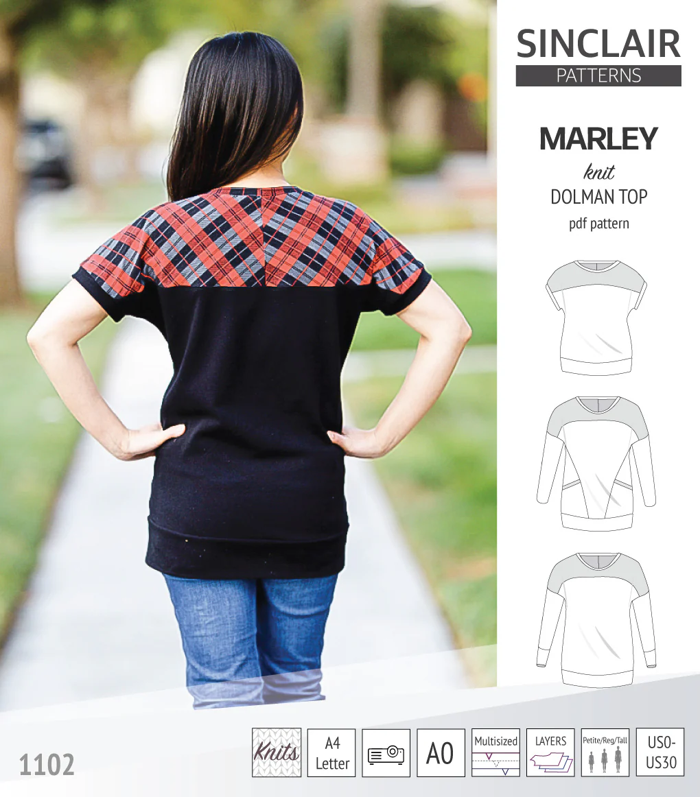 Marley dolman knit top with a yoke (PDF) - Image 14
