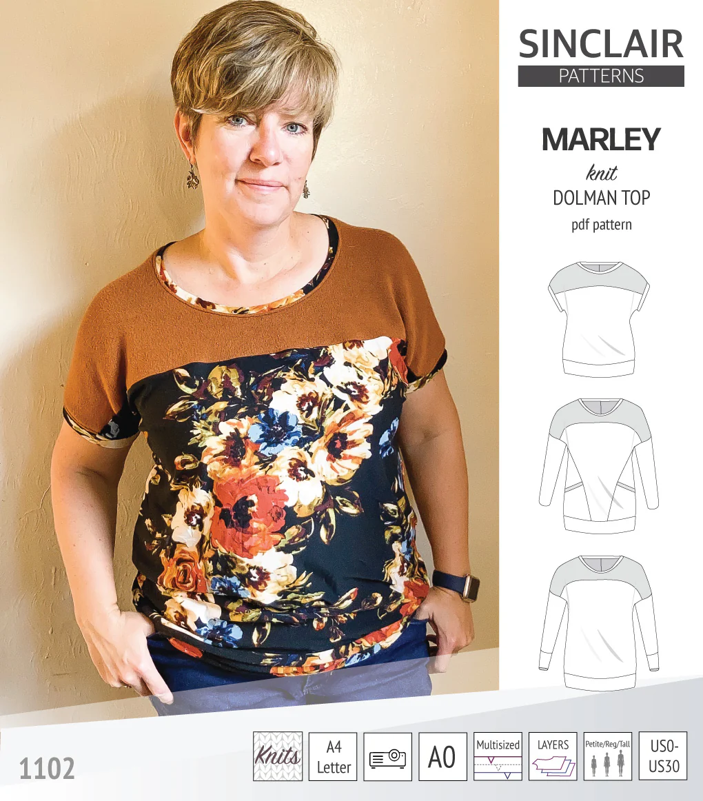 Marley dolman knit top with a yoke (PDF) - Image 15