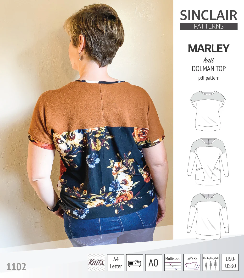 Marley dolman knit top with a yoke (PDF) - Image 16