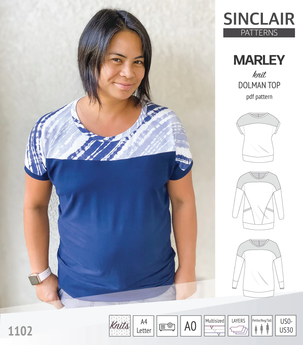 Marley dolman knit top with a yoke (PDF) - Image 17
