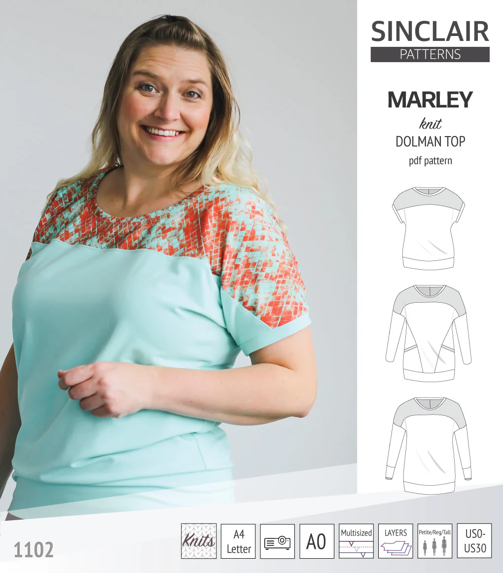 Marley dolman knit top with a yoke (PDF) - Image 18