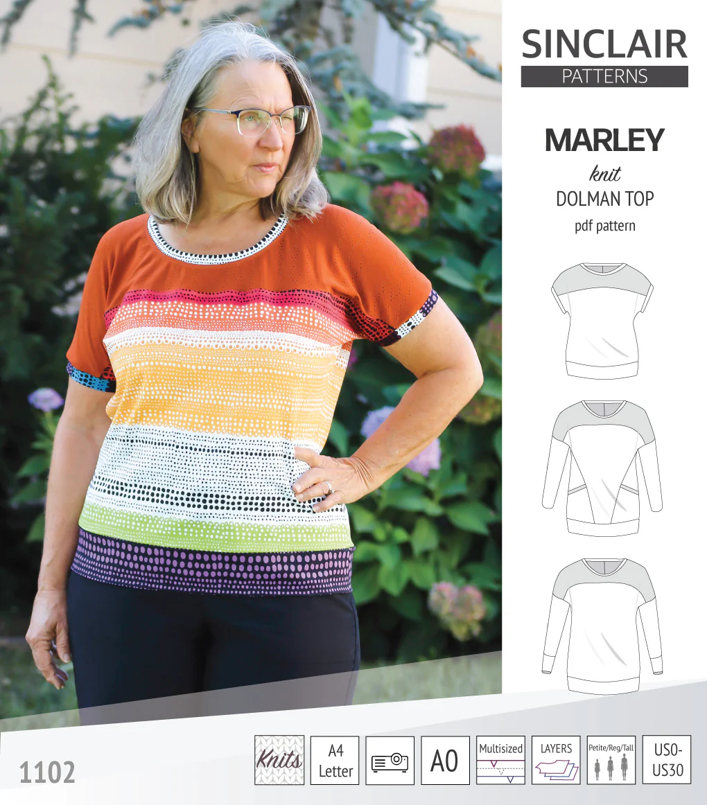 Marley dolman knit top with a yoke (PDF) - Image 19