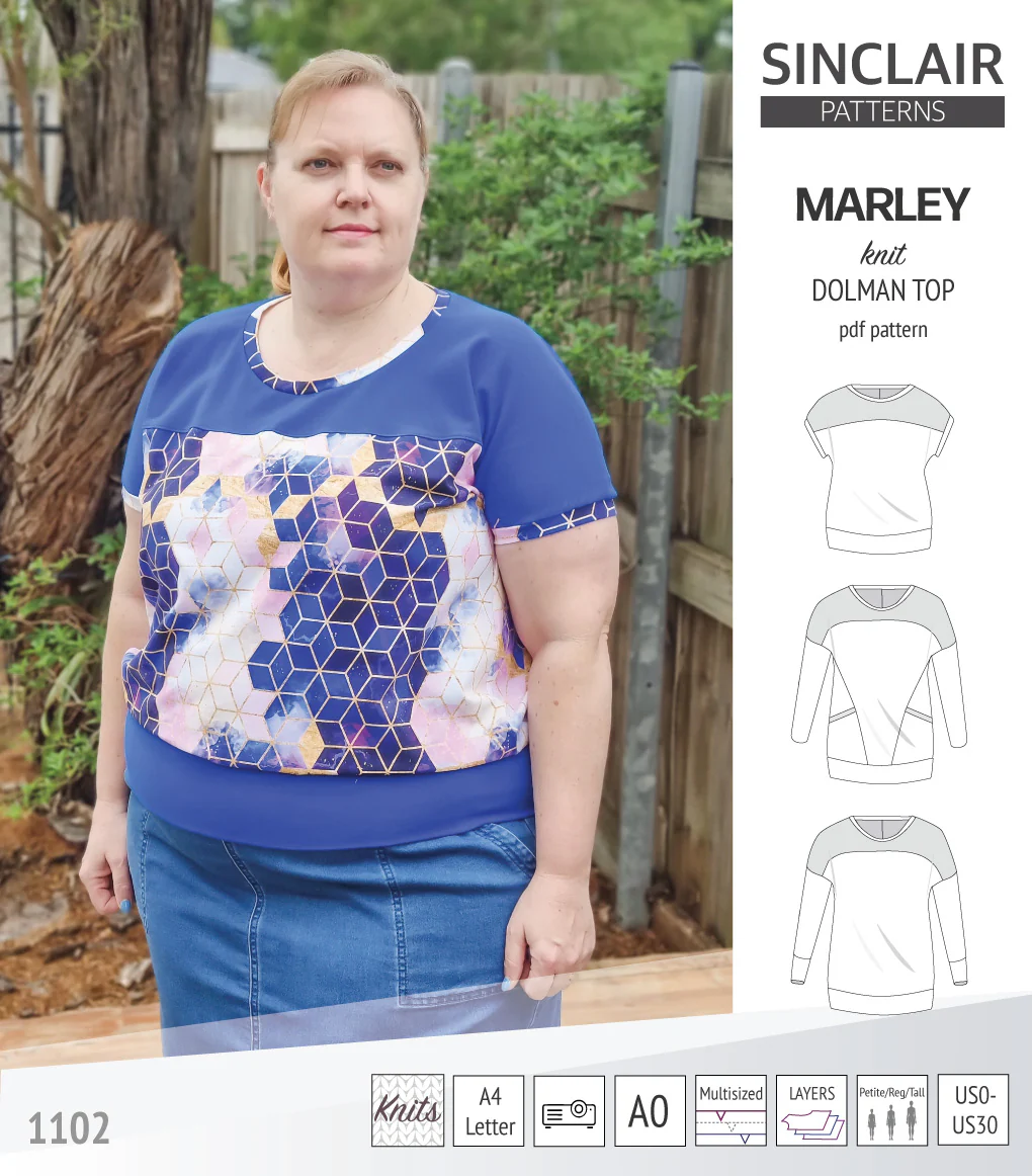 Marley dolman knit top with a yoke (PDF) - Image 20