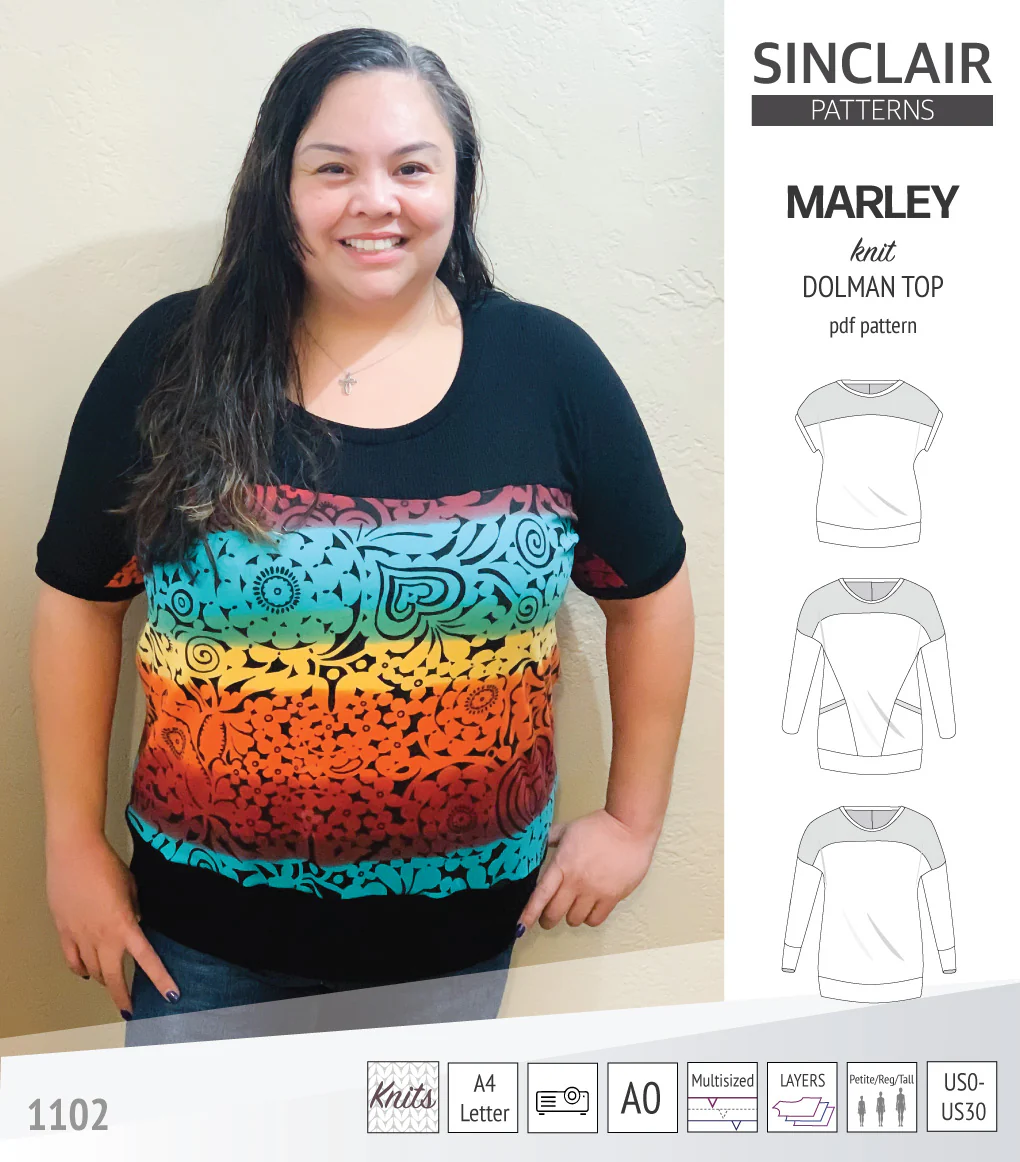 Marley dolman knit top with a yoke (PDF) - Image 21