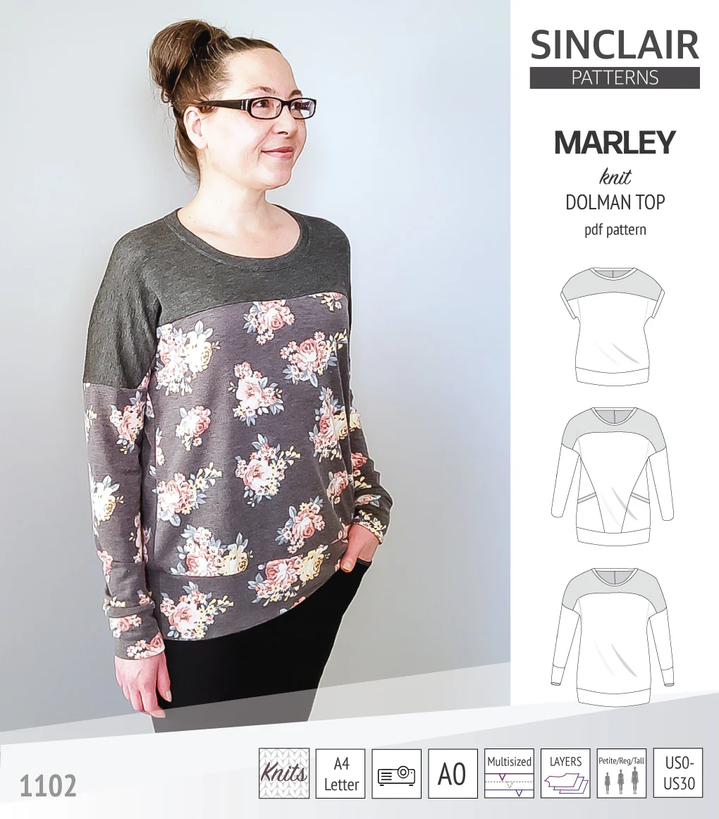 Marley dolman knit top with a yoke (PDF) - Image 23