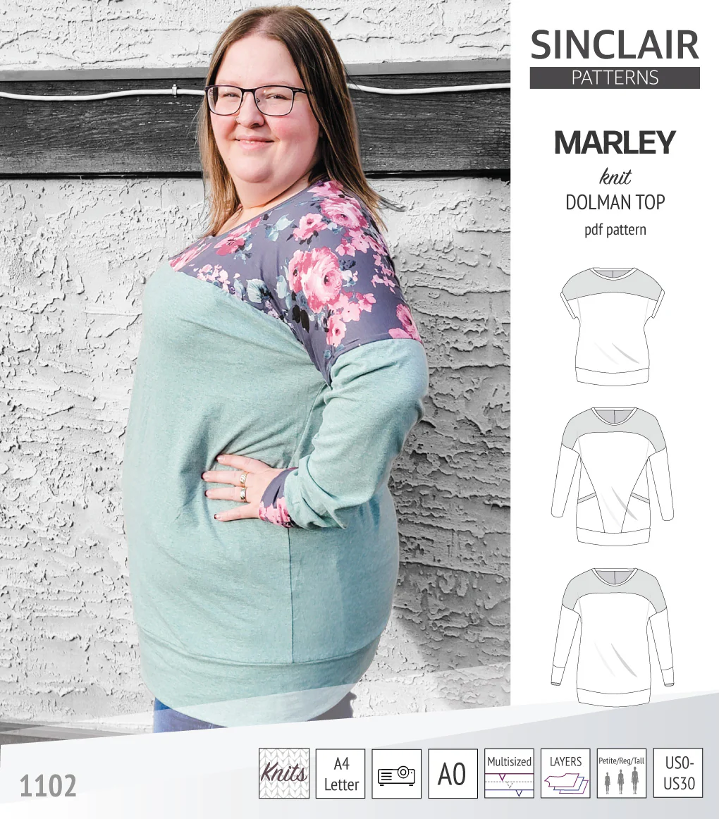 Marley dolman knit top with a yoke (PDF) - Image 37