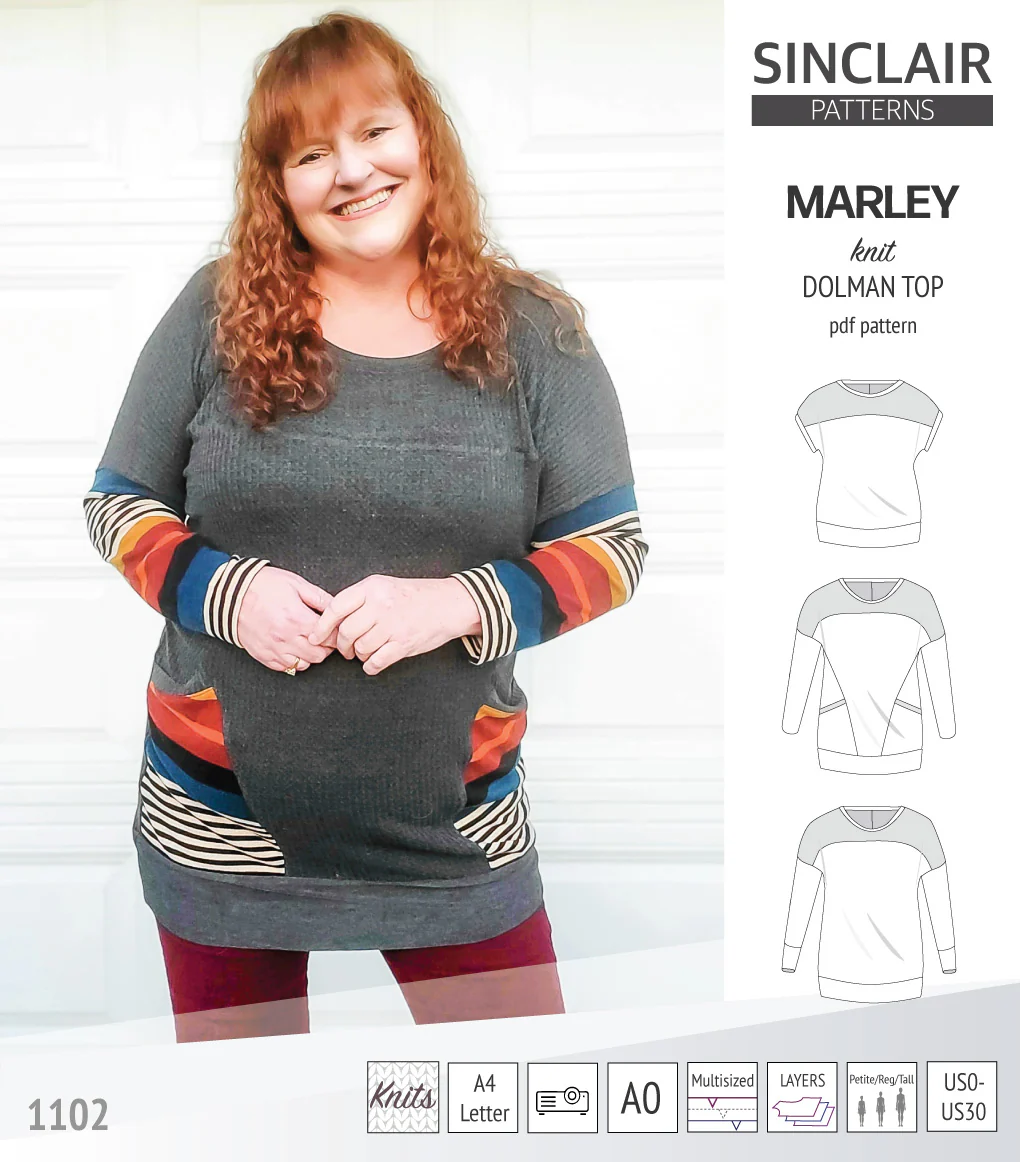 Marley dolman knit top with a yoke (PDF) - Image 43
