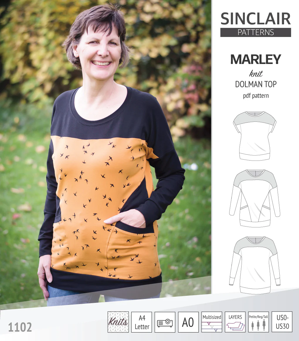 Marley dolman knit top with a yoke (PDF) - Image 47