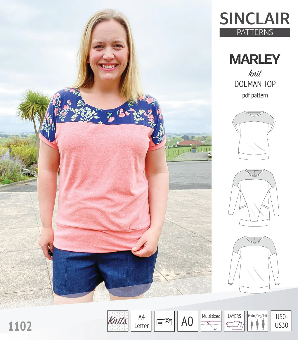 Marley dolman knit top with a yoke (PDF) - Image 48