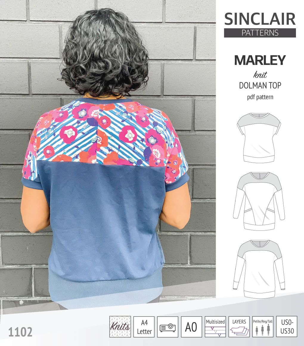Marley dolman knit top with a yoke (PDF) - Image 5