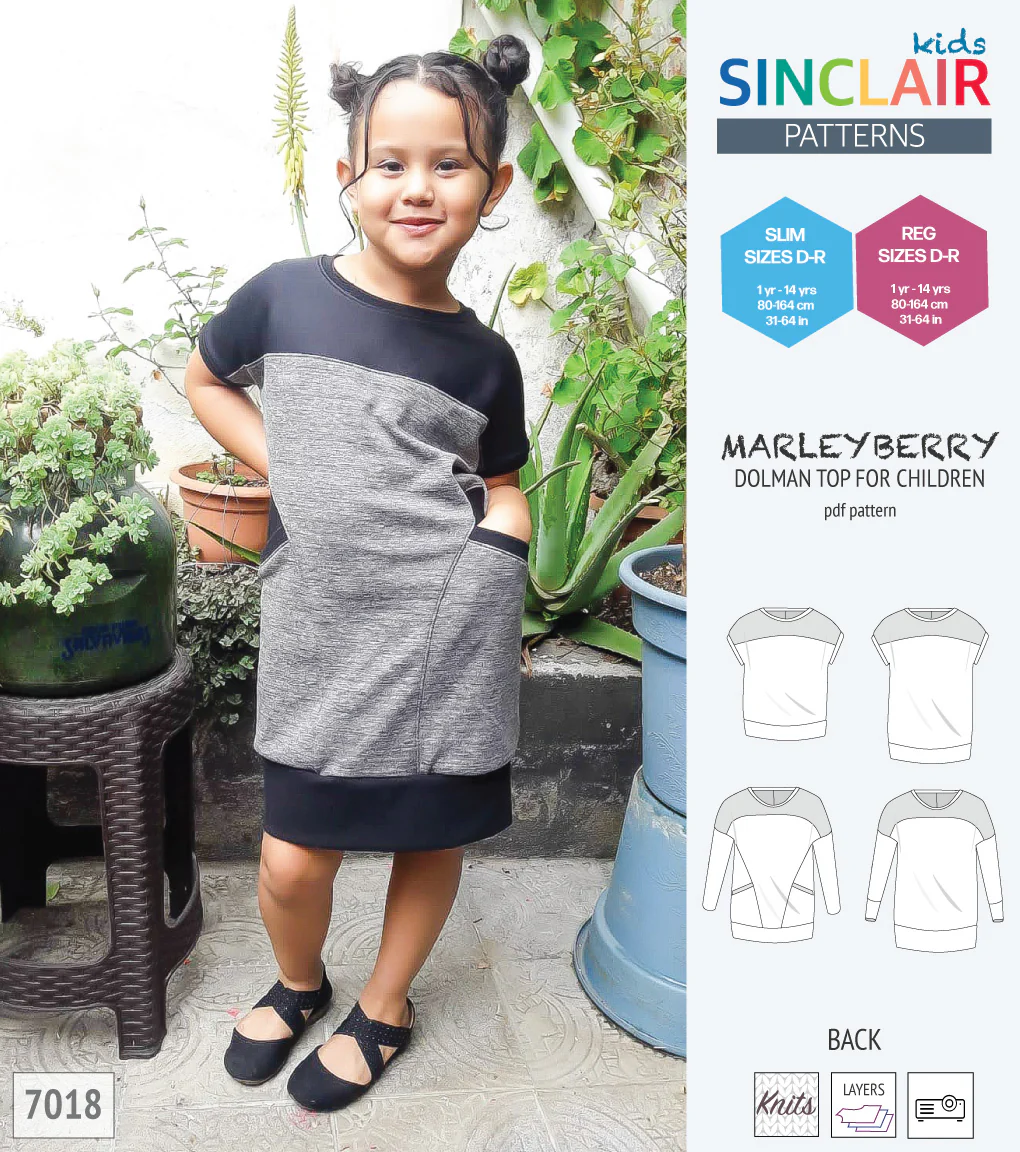 Marleyberry knit dolman top with pockets for children (PDF) - Image 3