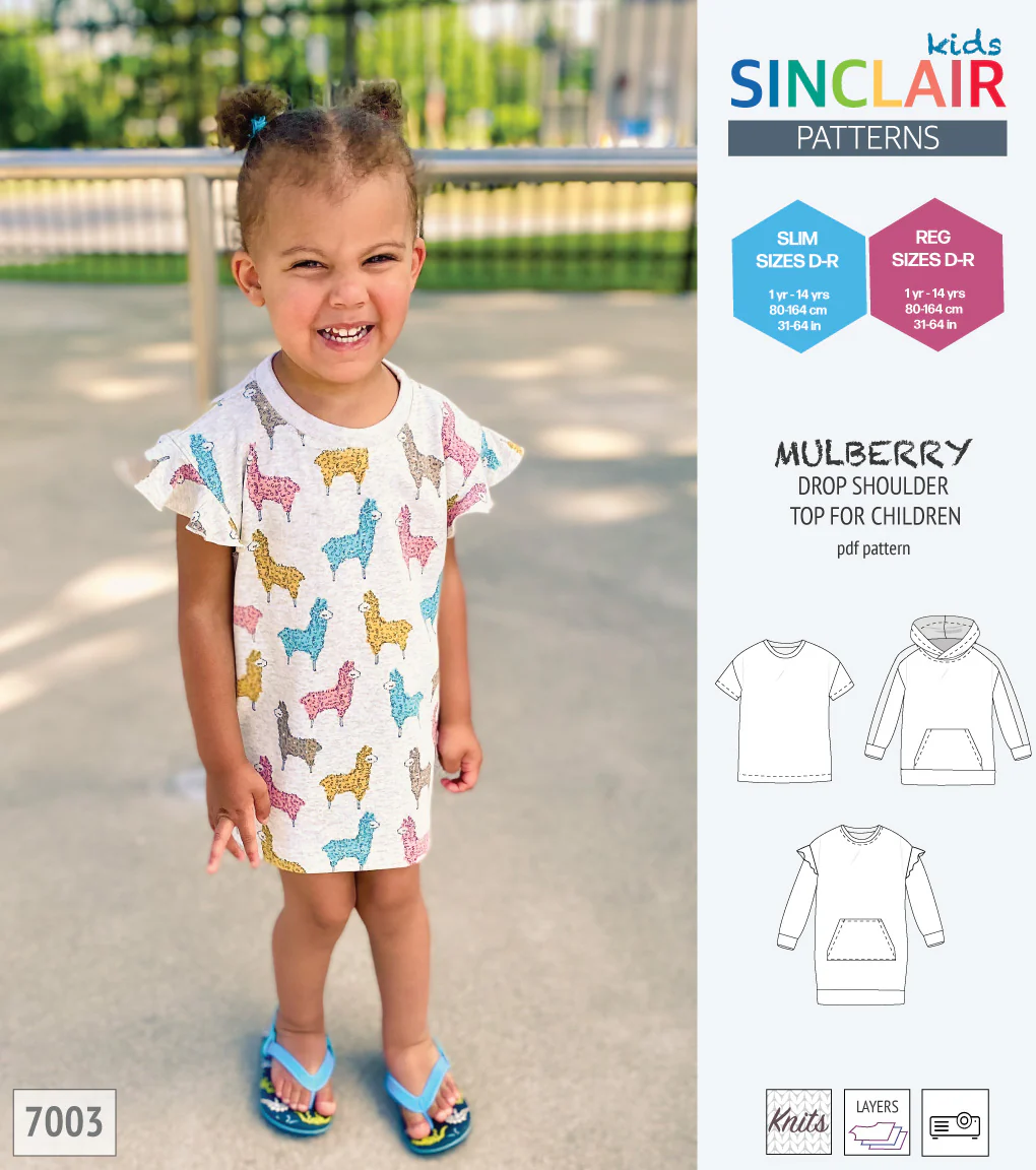 Mulberry drop shoulder knit top for children (PDF) - Image 11