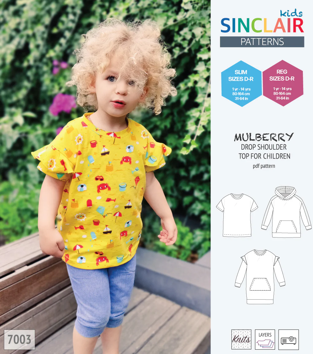 Mulberry drop shoulder knit top for children (PDF) - Image 13