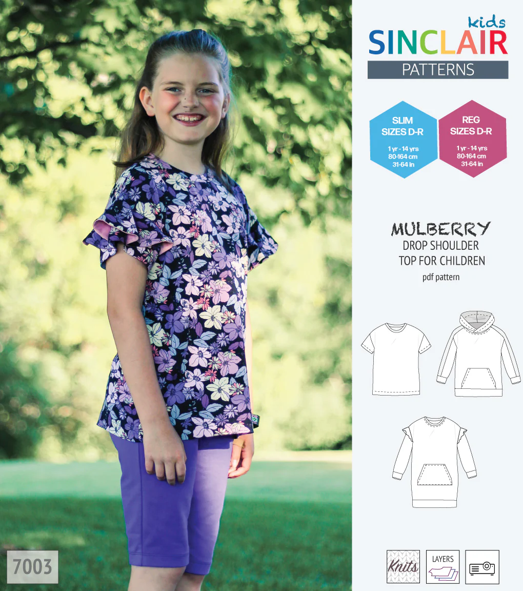 Mulberry drop shoulder knit top for children (PDF) - Image 15