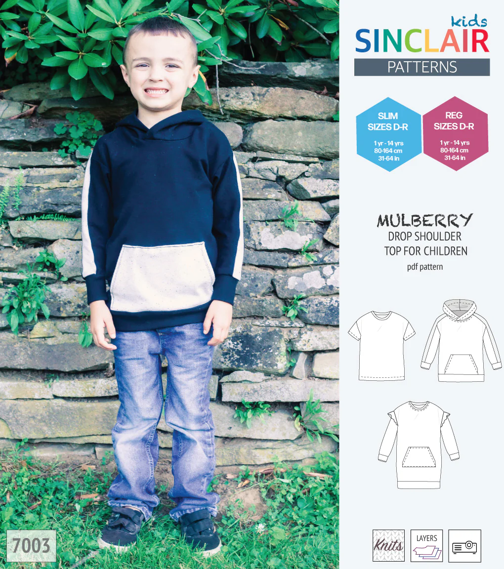 Mulberry drop shoulder knit top for children (PDF) - Image 25
