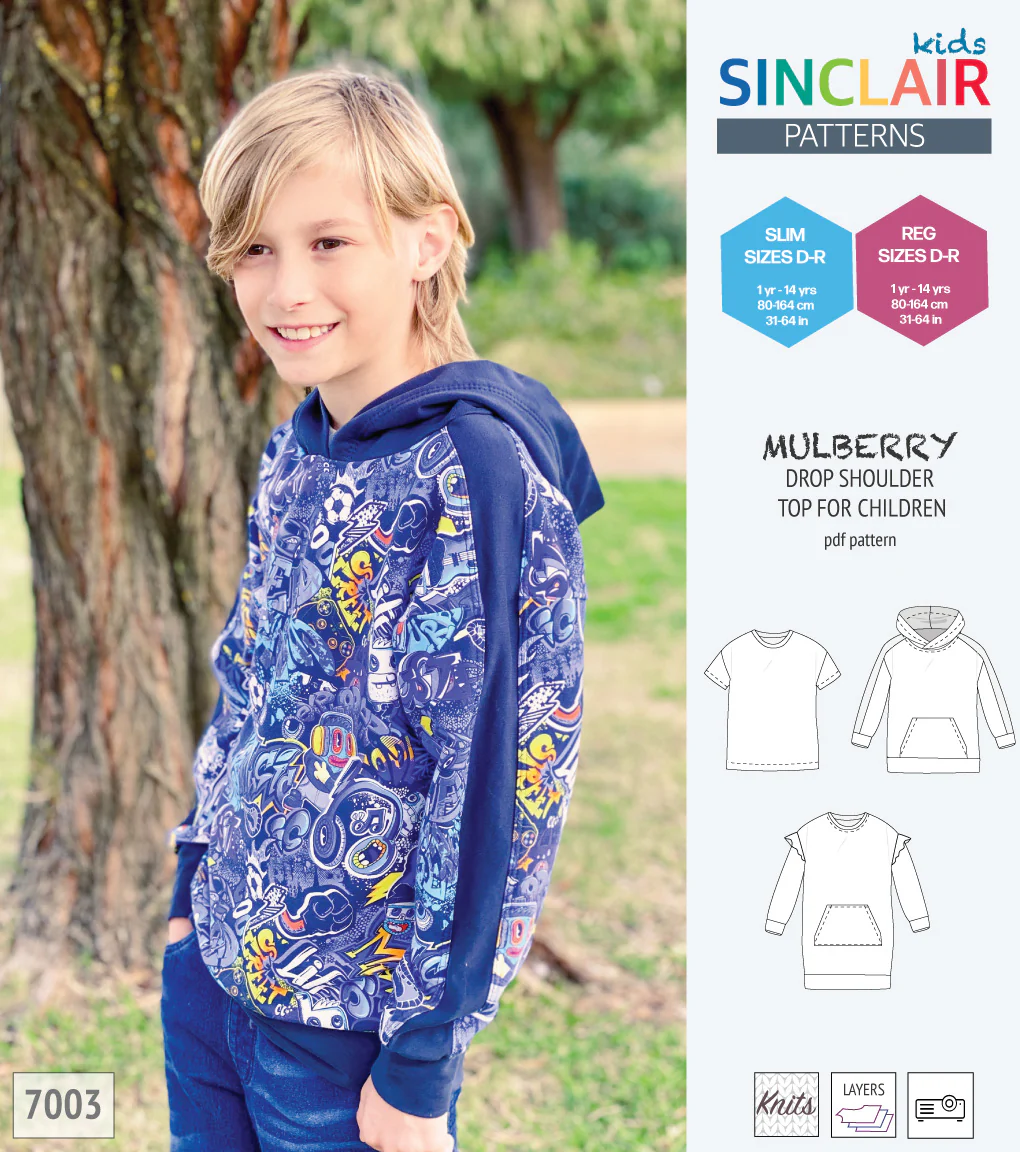 Mulberry drop shoulder knit top for children (PDF) - Image 26