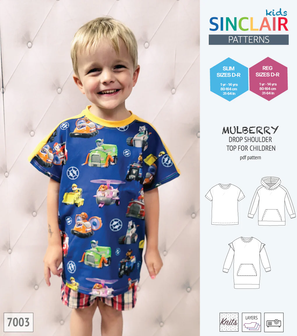 Mulberry drop shoulder knit top for children (PDF) - Image 39