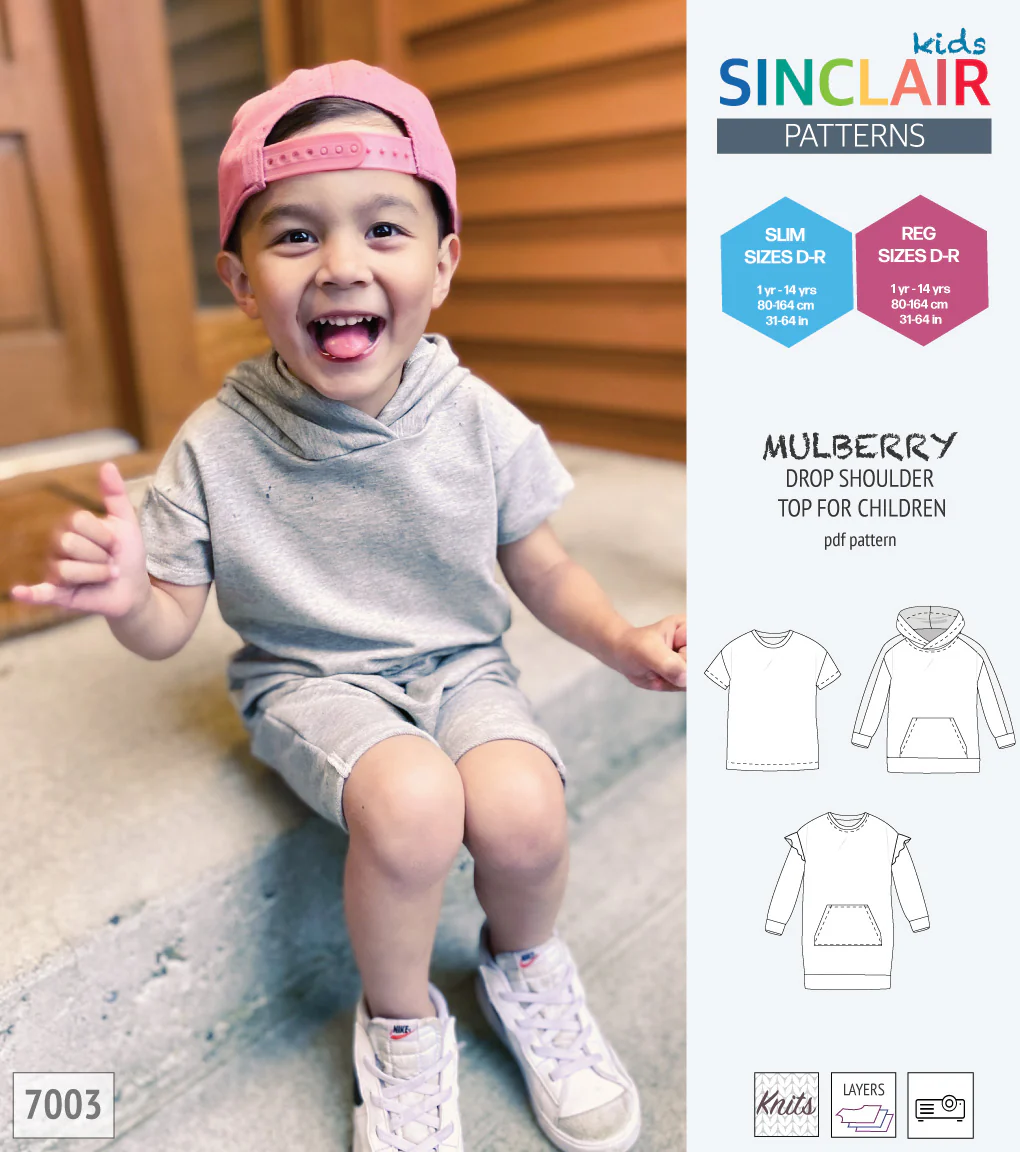 Mulberry drop shoulder knit top for children (PDF) - Image 41