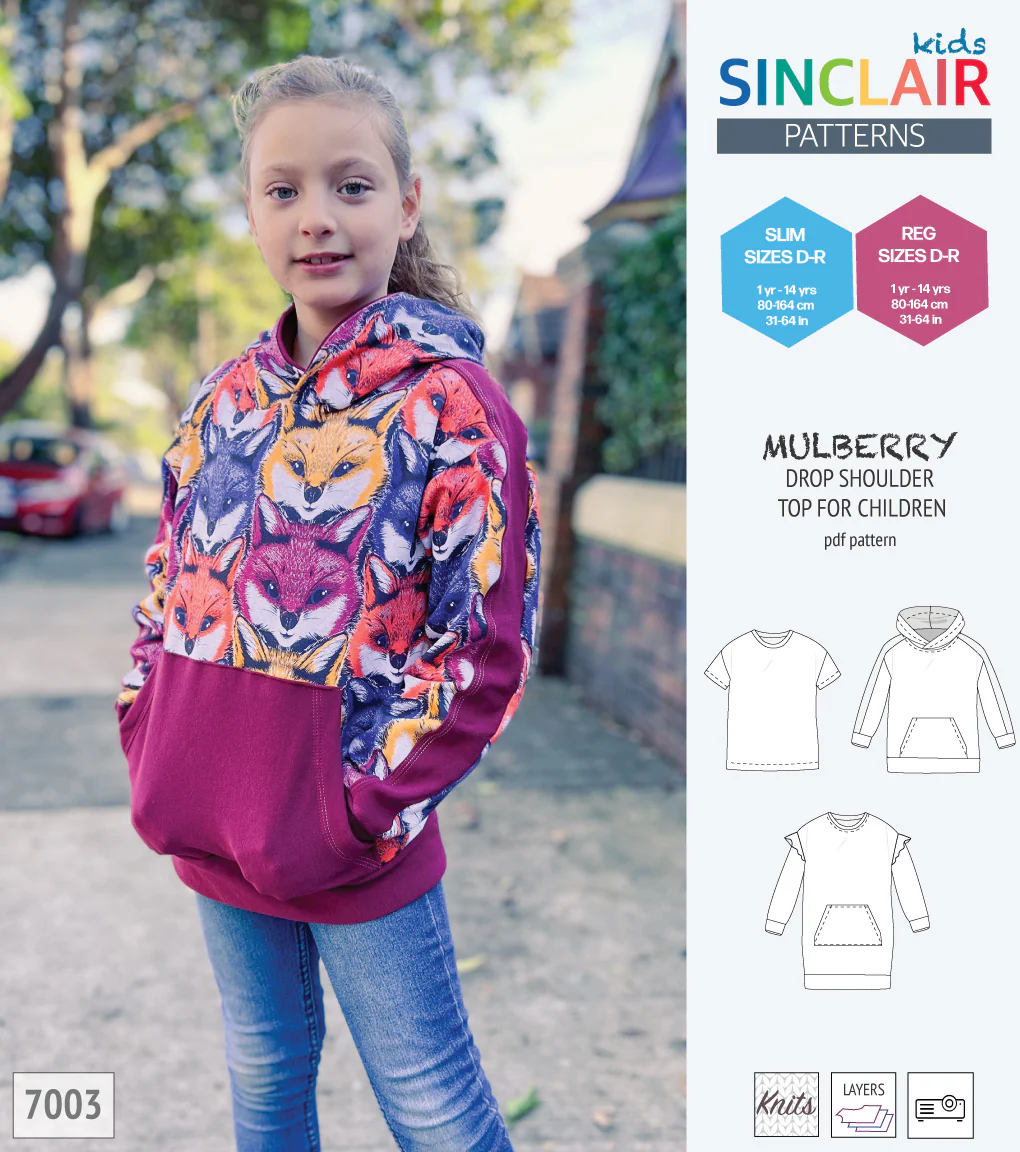 Mulberry drop shoulder knit top for children (PDF) - Image 54