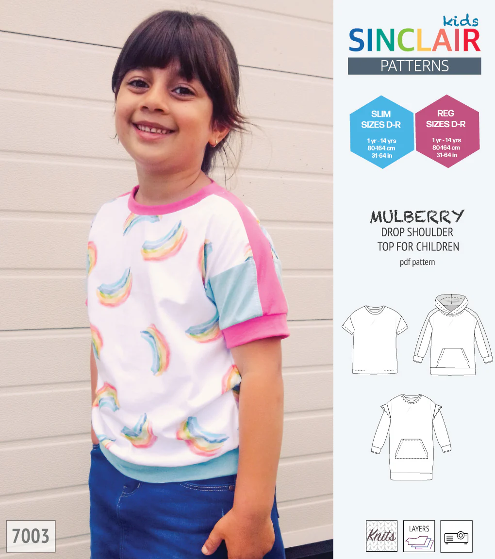 Mulberry drop shoulder knit top for children (PDF) - Image 56
