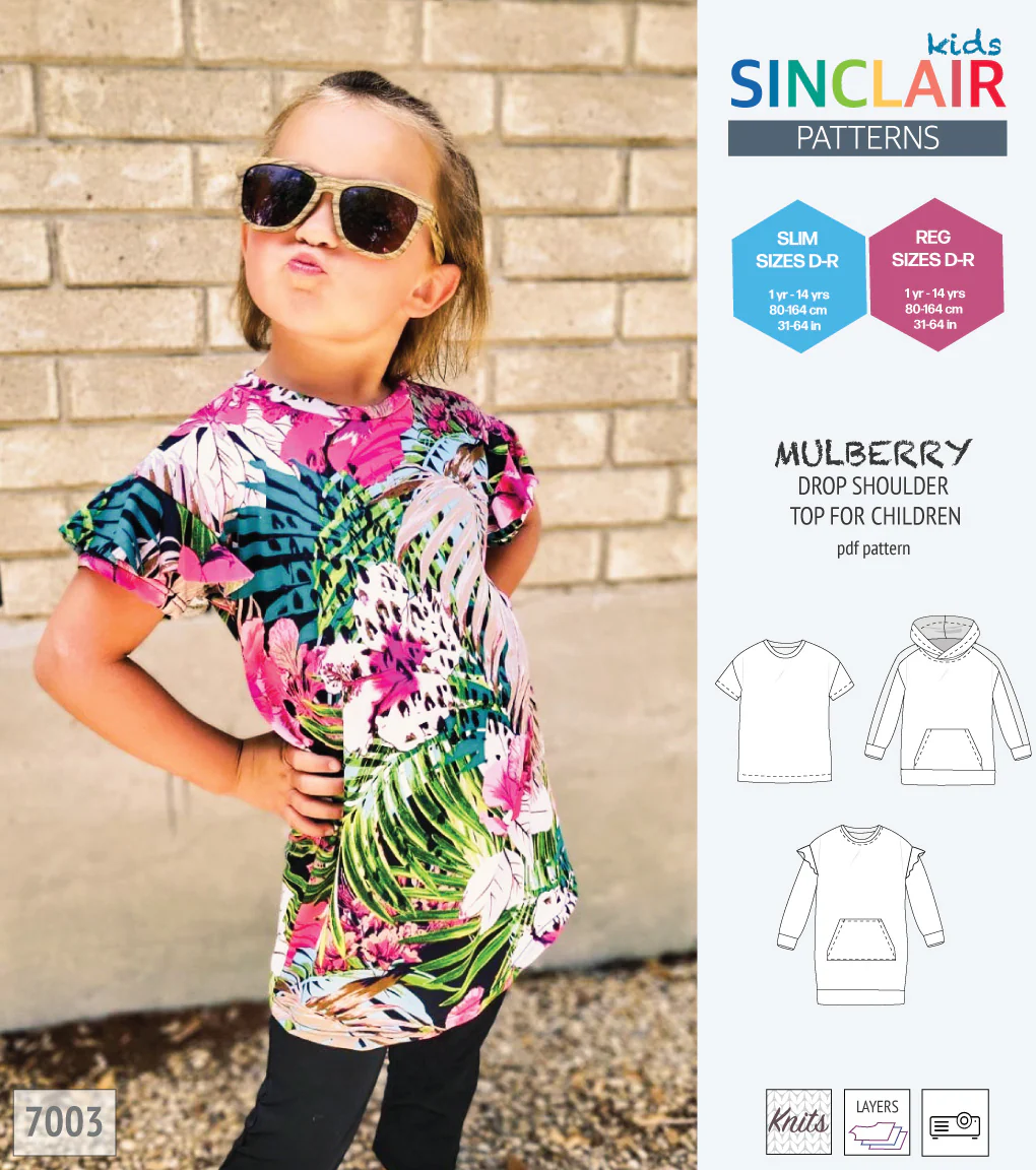 Mulberry drop shoulder knit top for children (PDF) - Image 57
