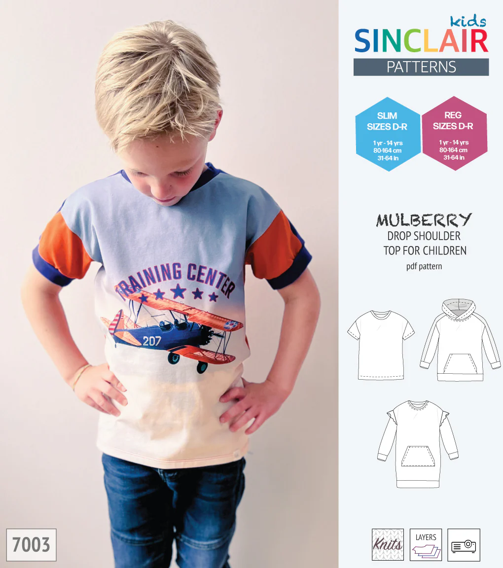 Mulberry drop shoulder knit top for children (PDF) - Image 8
