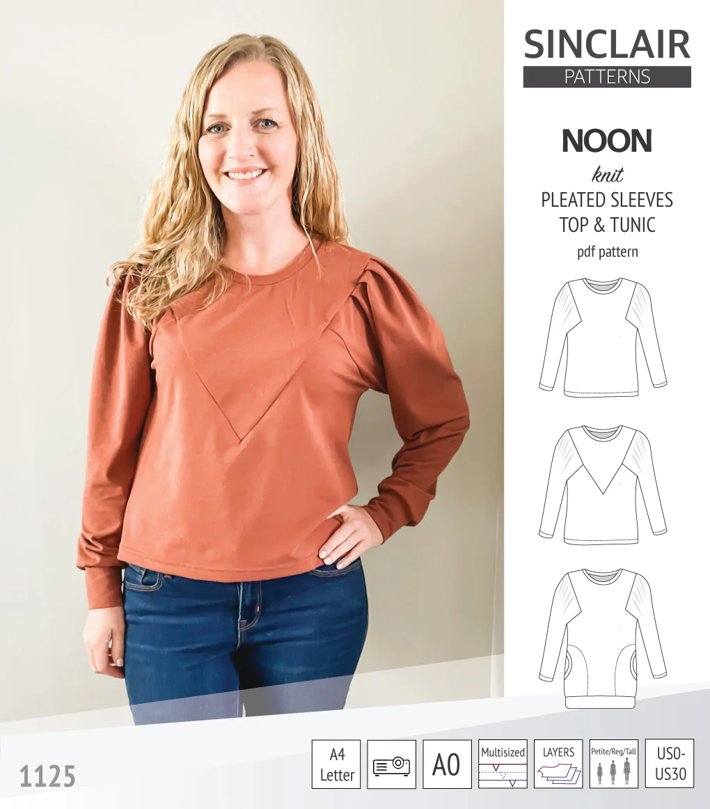 Noon pleated sleeves knit top and tunic (PDF) - Image 24