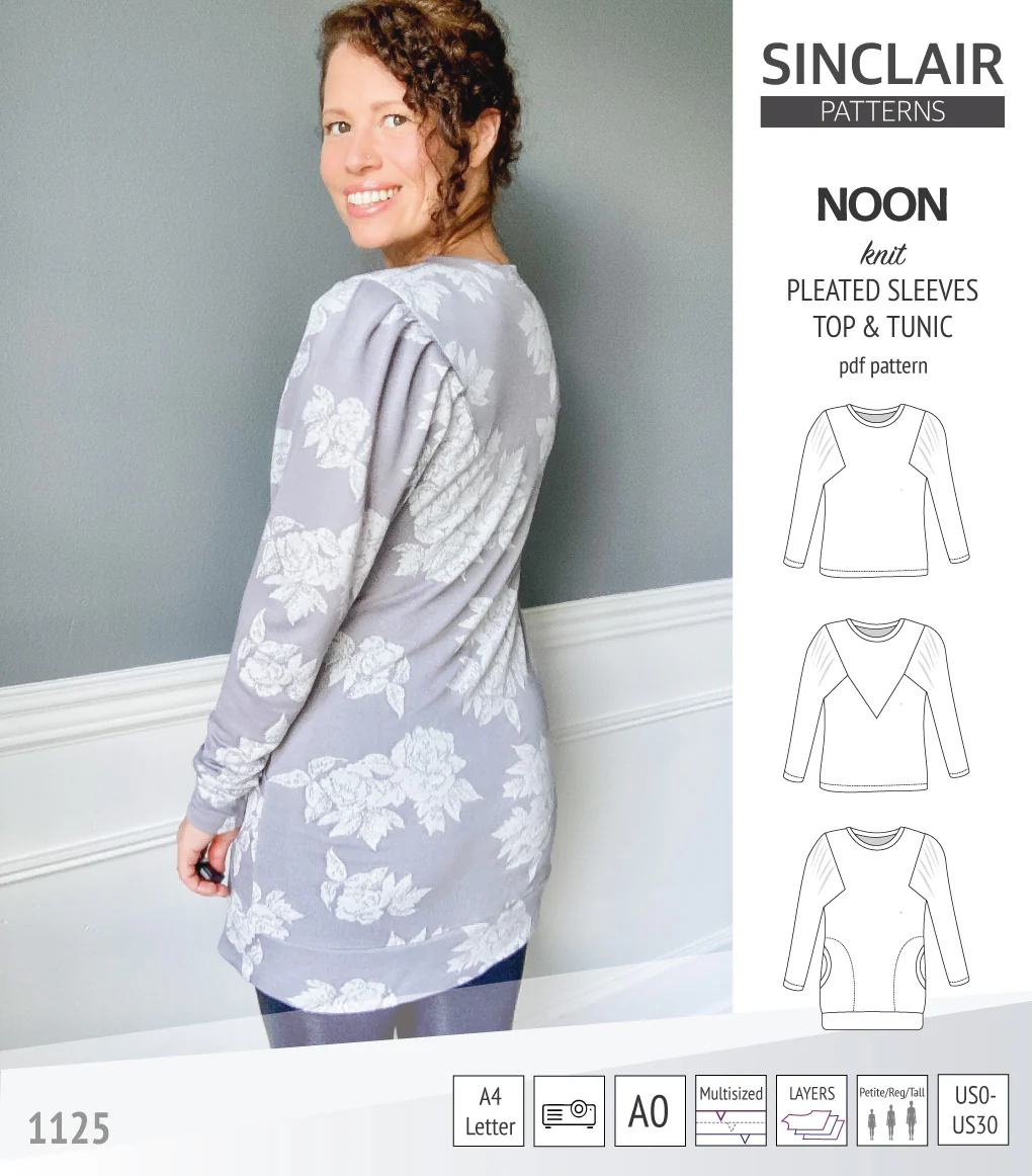 Noon pleated sleeves knit top and tunic (PDF) - Image 42