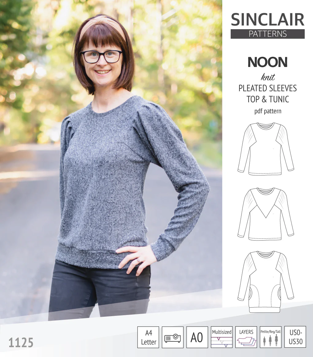 Noon pleated sleeves knit top and tunic (PDF) - Image 9