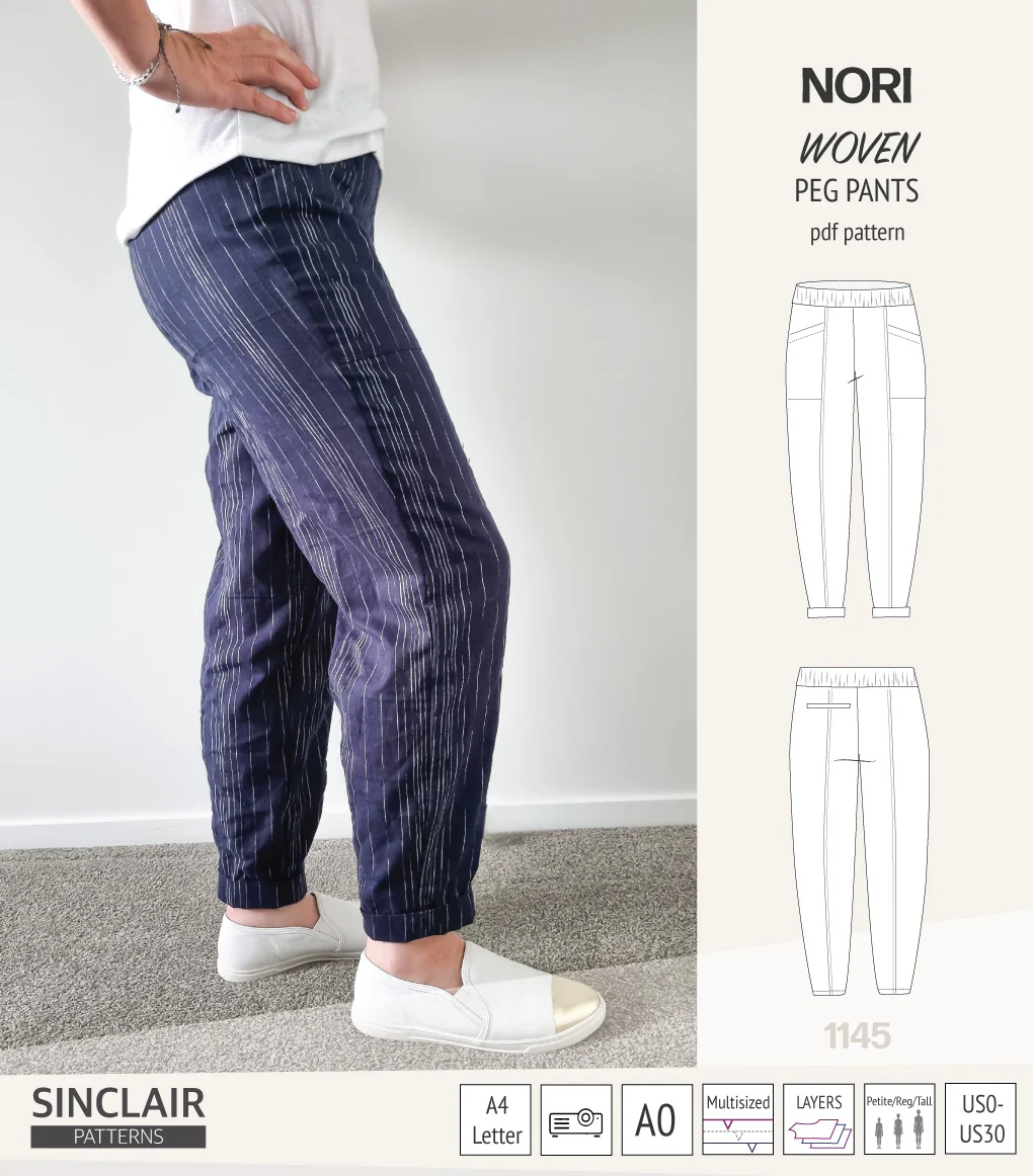 Nori peg pants with elastic waistband (PDF) - Image 19