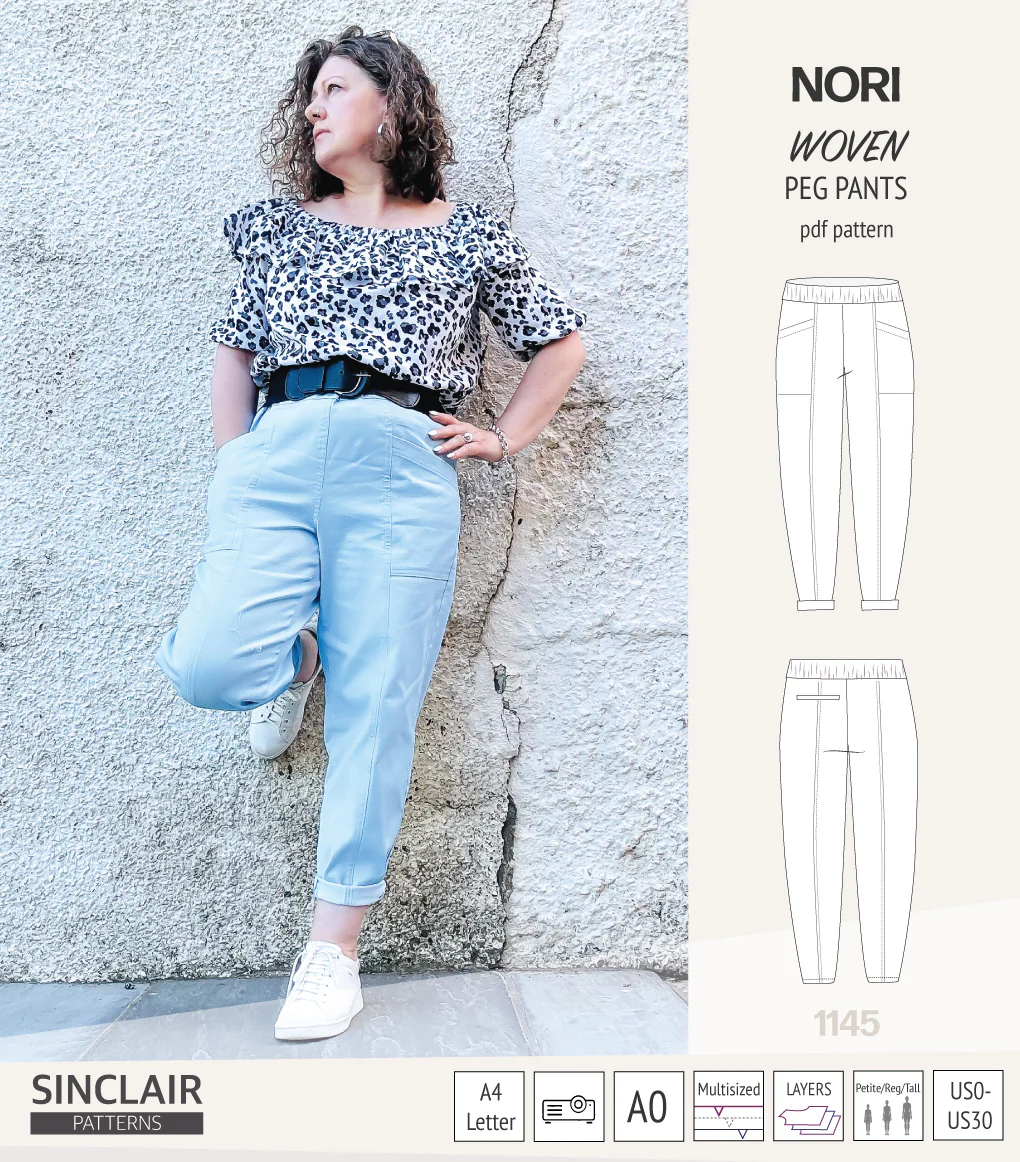 Nori peg pants with elastic waistband (PDF) - Image 2