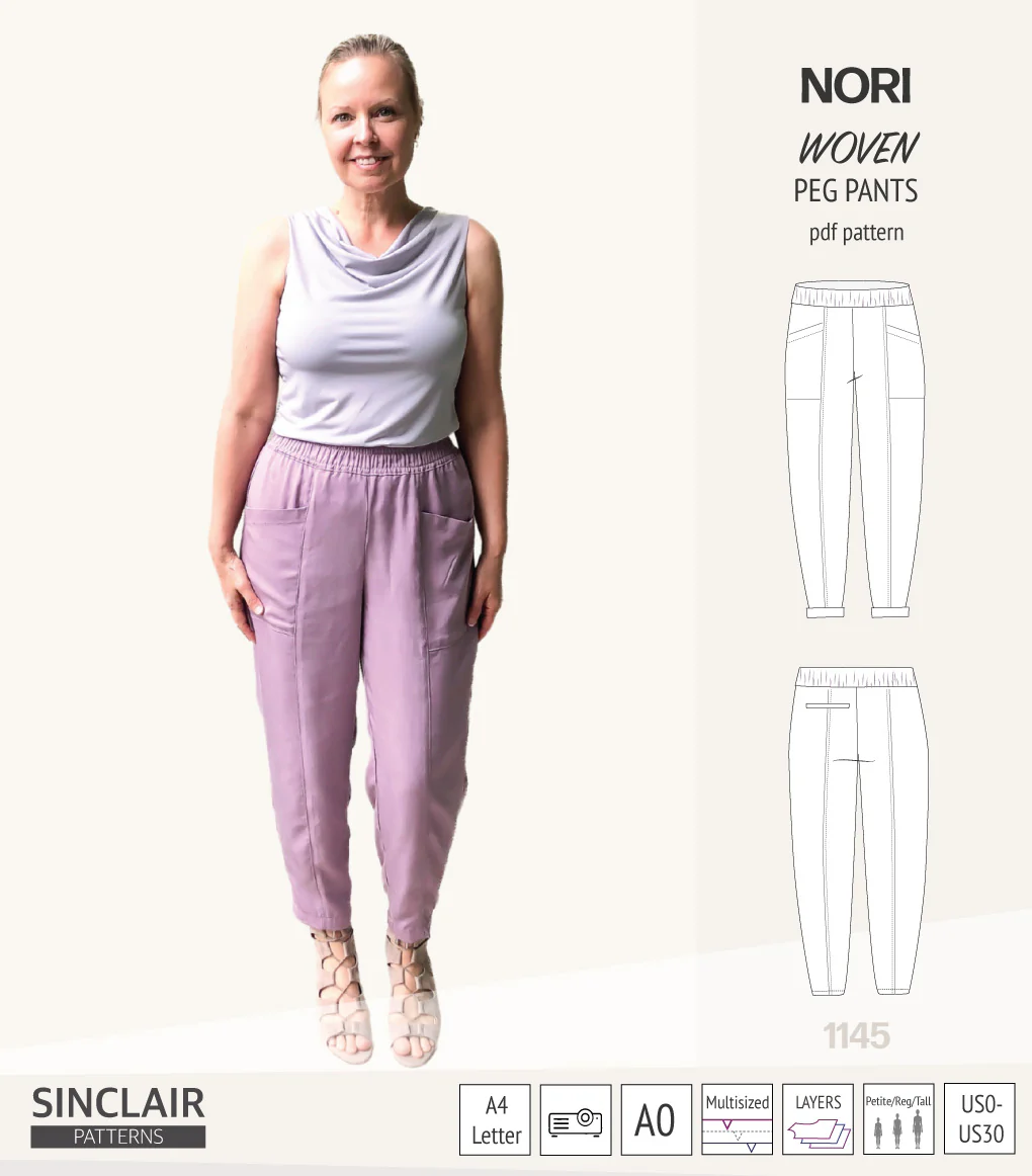 Nori peg pants with elastic waistband (PDF) - Image 3