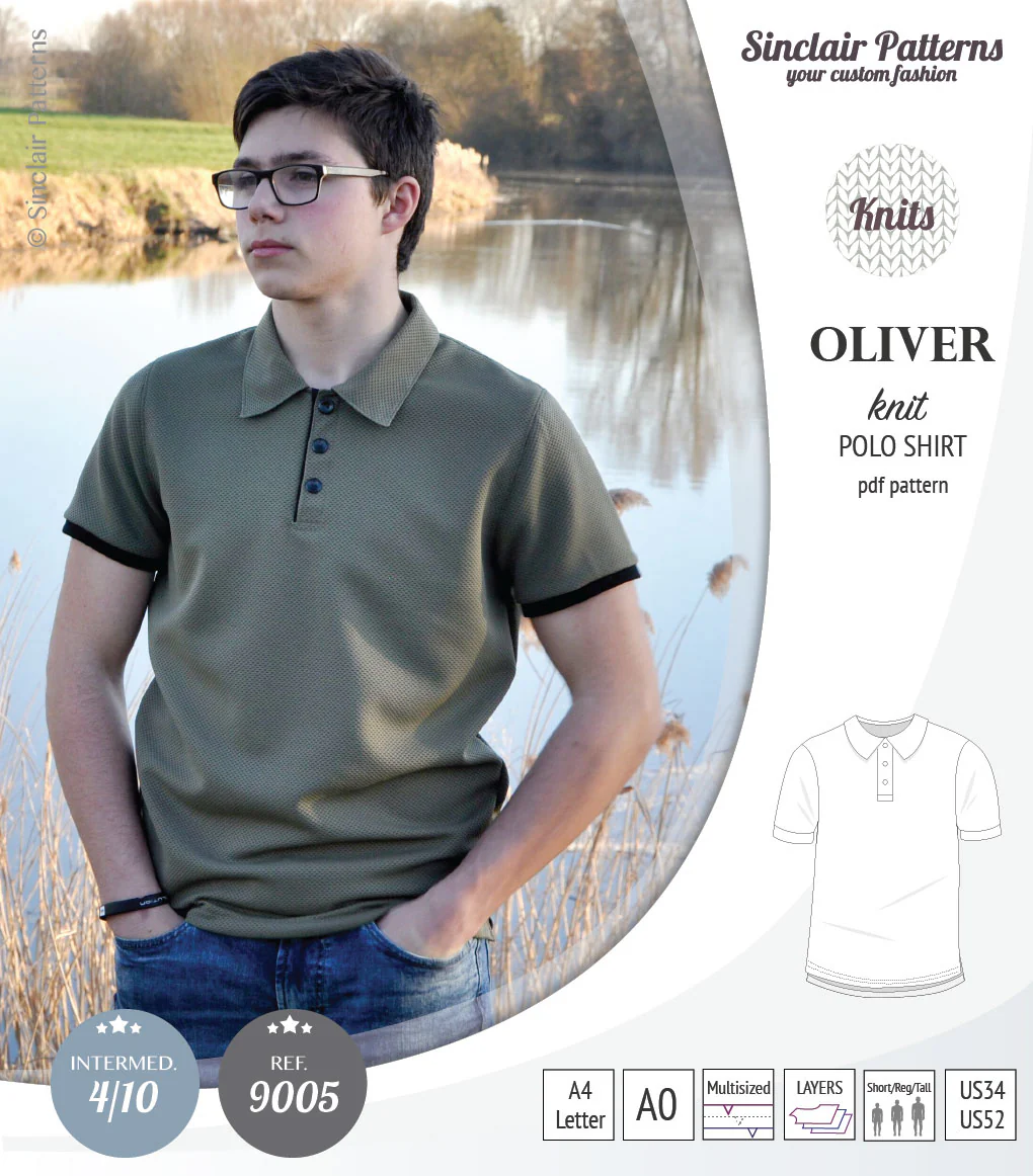 Oliver classic knit polo shirt for men (PDF) - Image 5