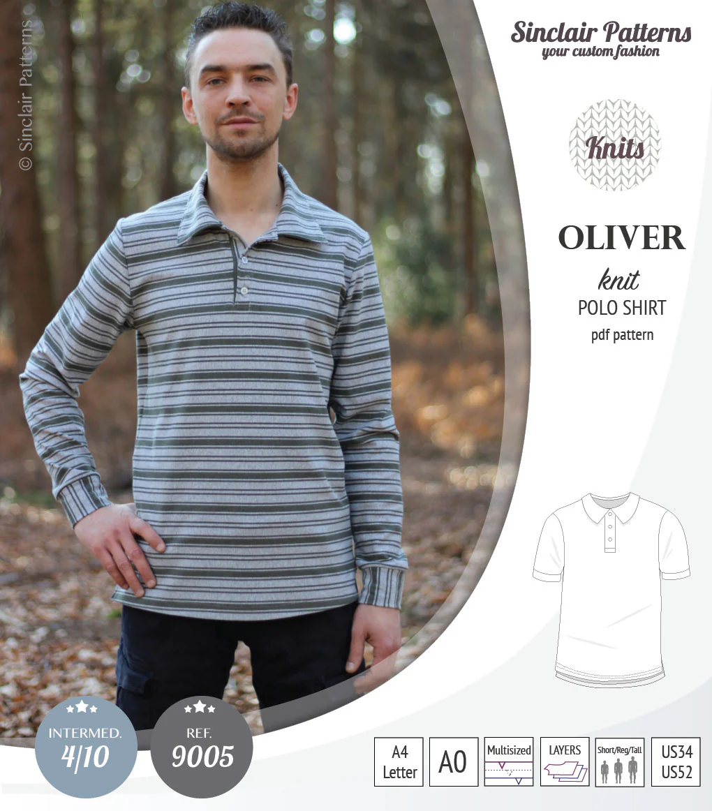 Oliver classic knit polo shirt for men (PDF) - Image 7