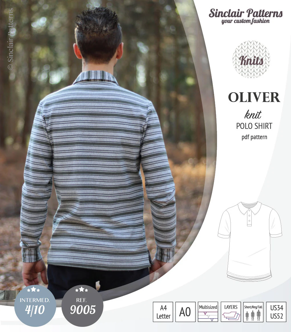 Oliver classic knit polo shirt for men (PDF) - Image 8