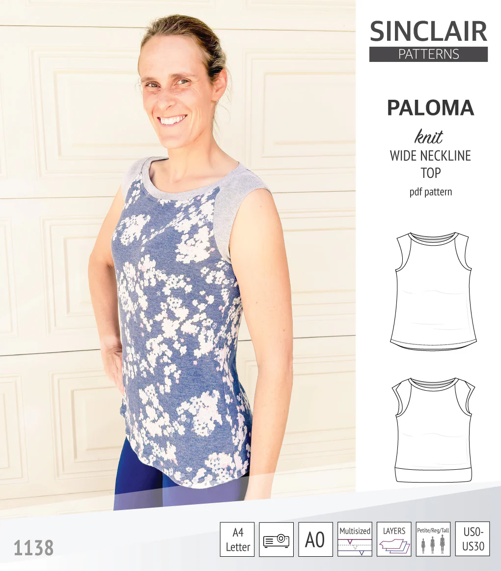 Paloma knit wide neckline tank top (PDF) - Image 14