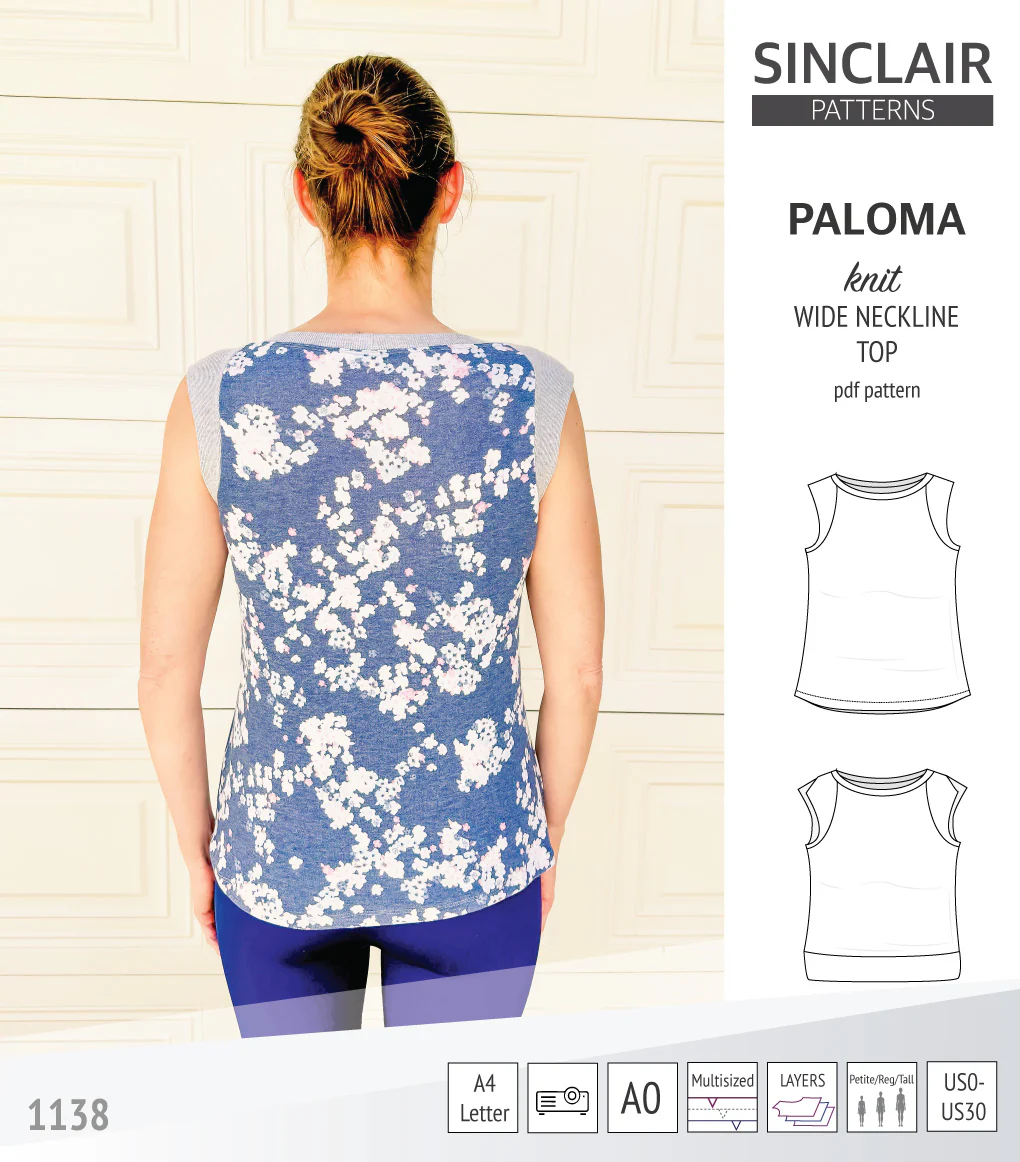 Paloma knit wide neckline tank top (PDF) - Image 15