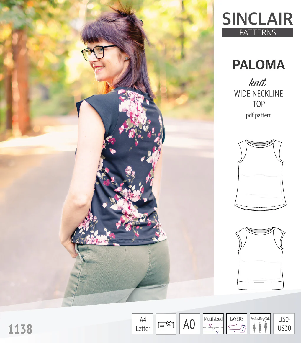 Paloma knit wide neckline tank top (PDF) - Image 37