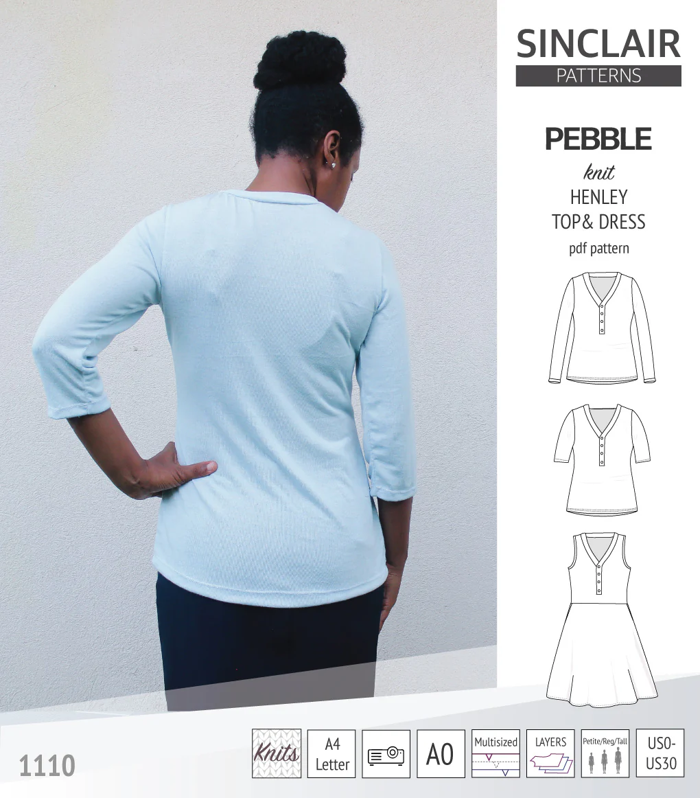 Pebble henley style top and dress (PDF) - Image 11