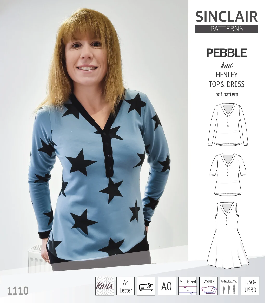Pebble henley style top and dress (PDF) - Image 12