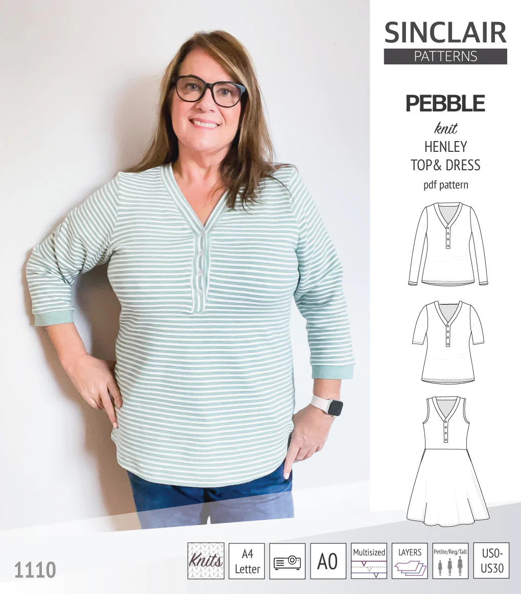 Pebble henley style top and dress (PDF) - Image 15