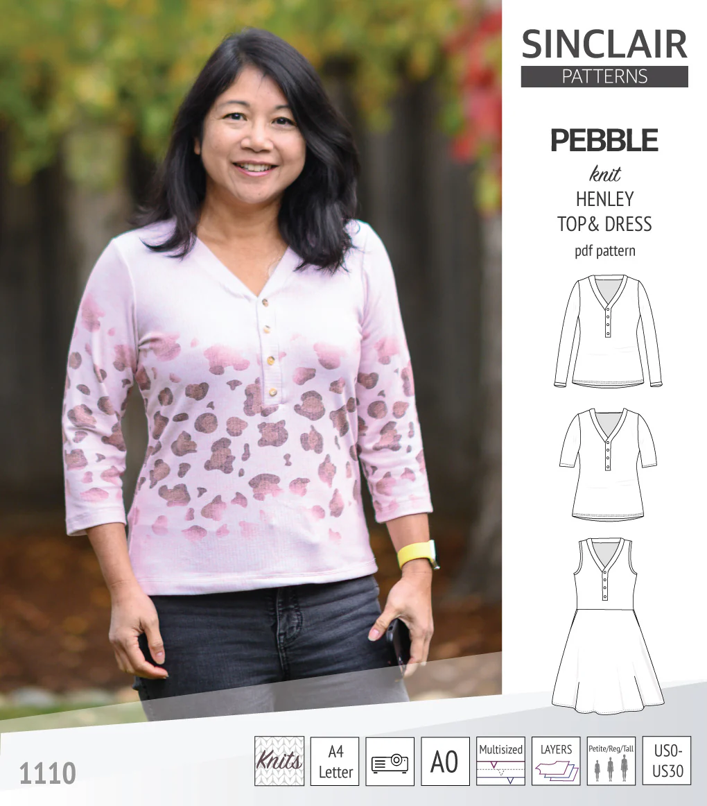 Pebble henley style top and dress (PDF) - Image 33
