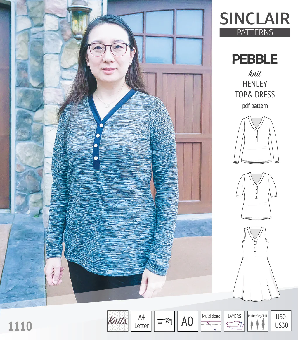 Pebble henley style top and dress (PDF) - Image 34