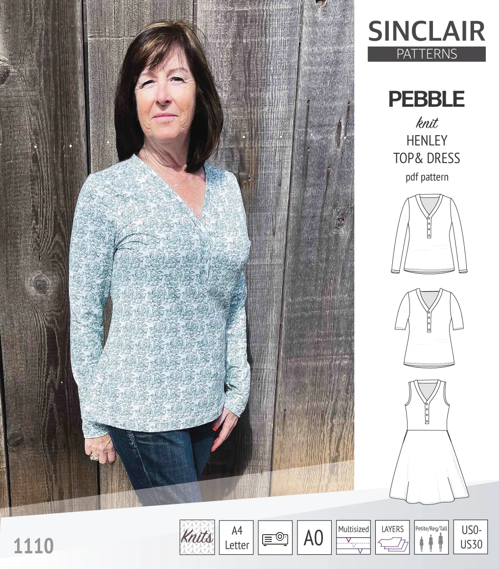 Pebble henley style top and dress (PDF) - Image 35